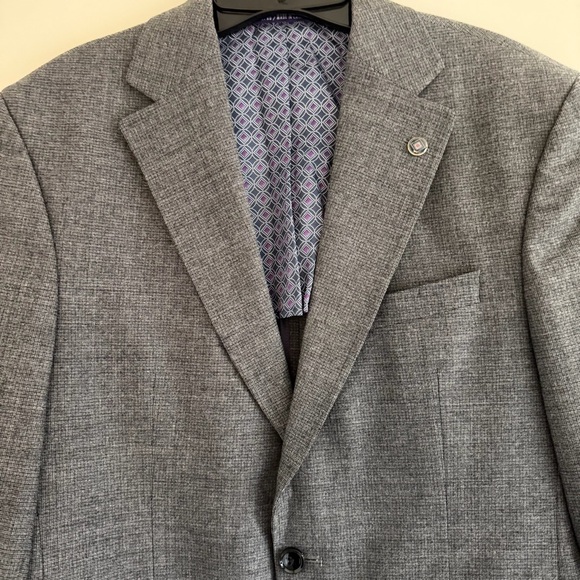 Ted Baker London Ralph CT Gray Wool Blend Blazer Size 40R 41555 - Picture 5 of 10